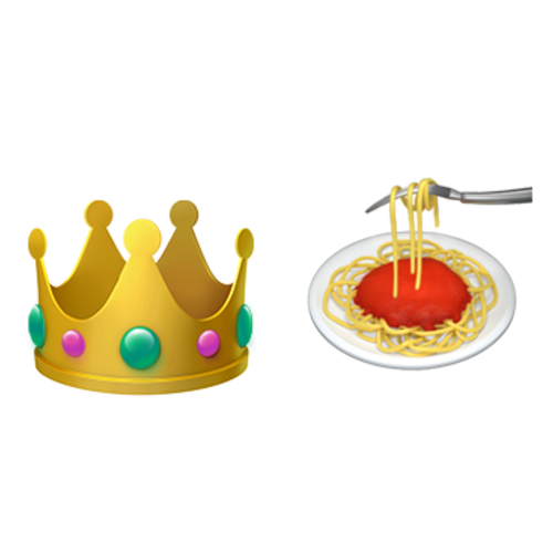 👑🍝 Emoji Domain iOS rendering